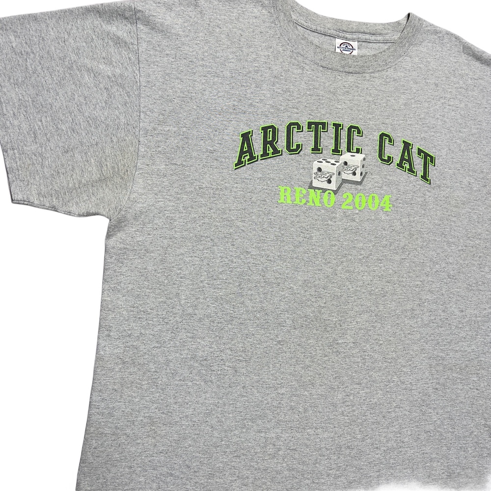 Vintage Arctic Cat Shirt Mens XL Gray Reno 2004 Delta Magnum Weight Casino 2000s